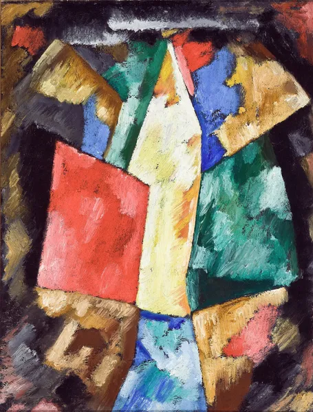 Abstraction, Blue, Yellow and Green av Marsden Hartley