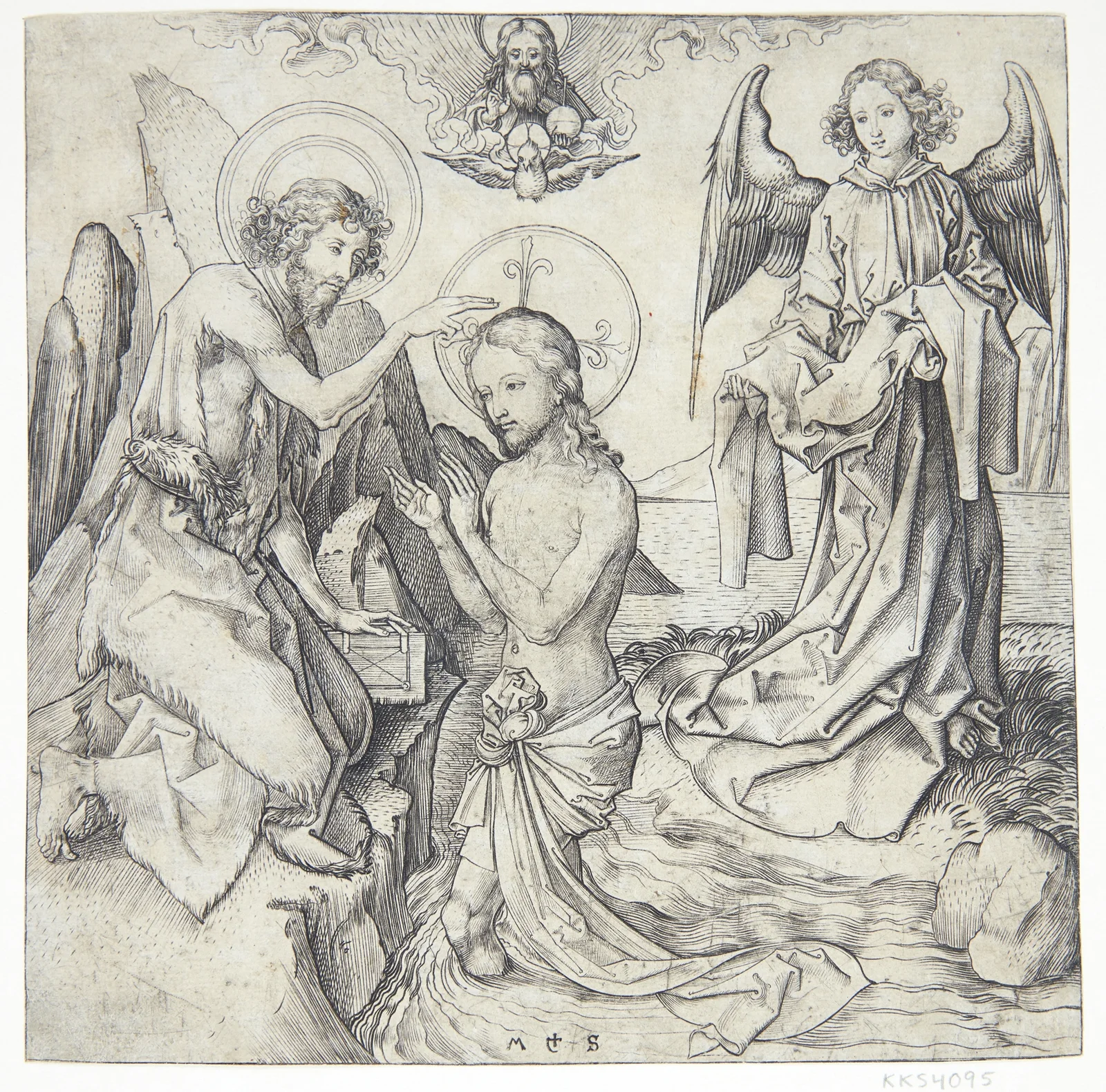 Jesu dåb av Martin Schongauer