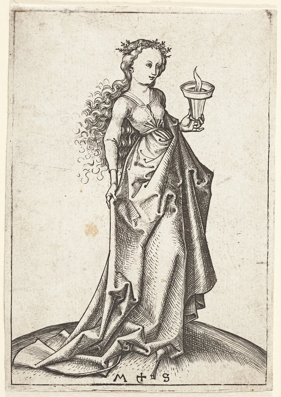 The second wise Virgin av Martin Schongauer