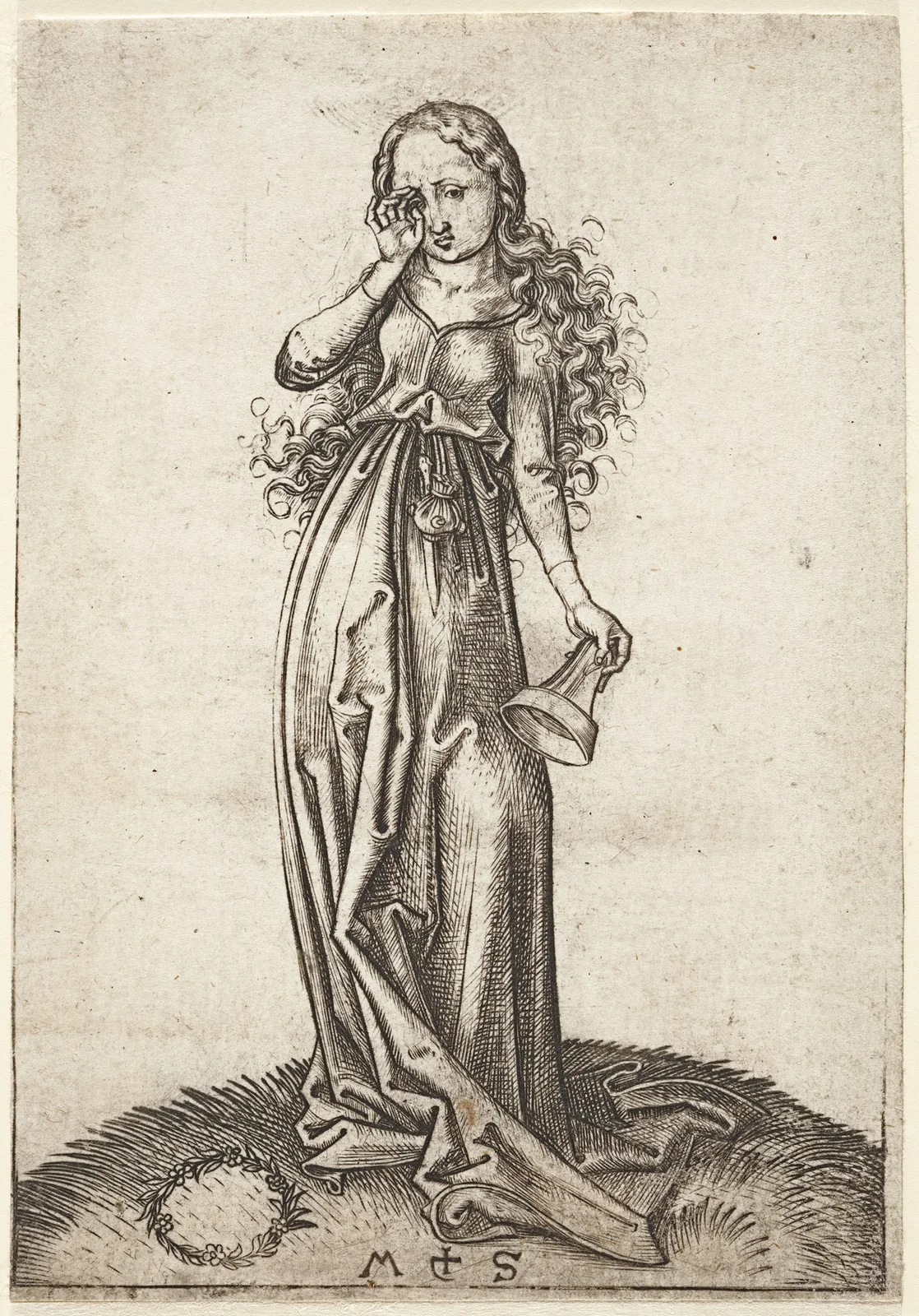 The third foolish Virgin av Martin Schongauer