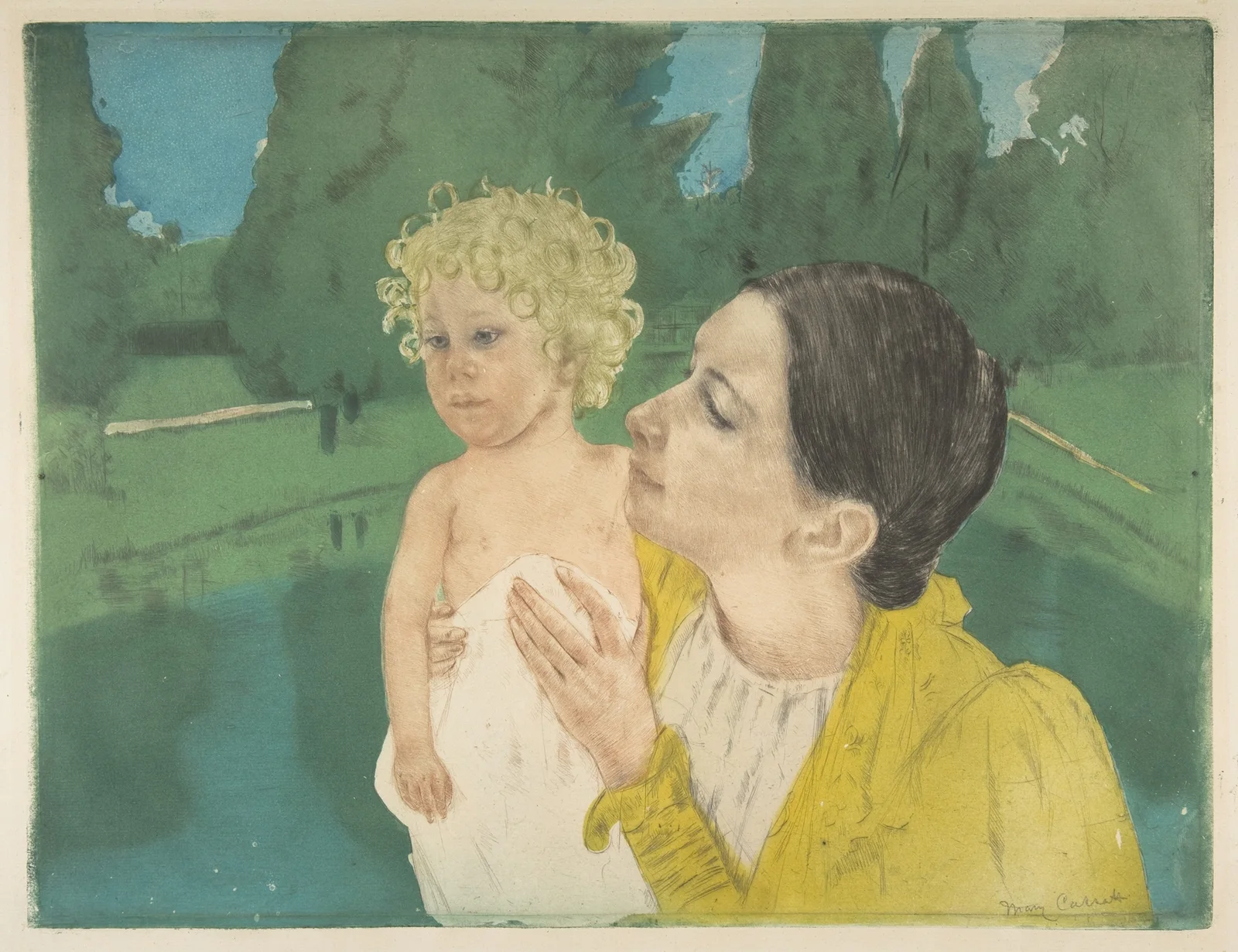 By the Pond av Mary Cassatt
