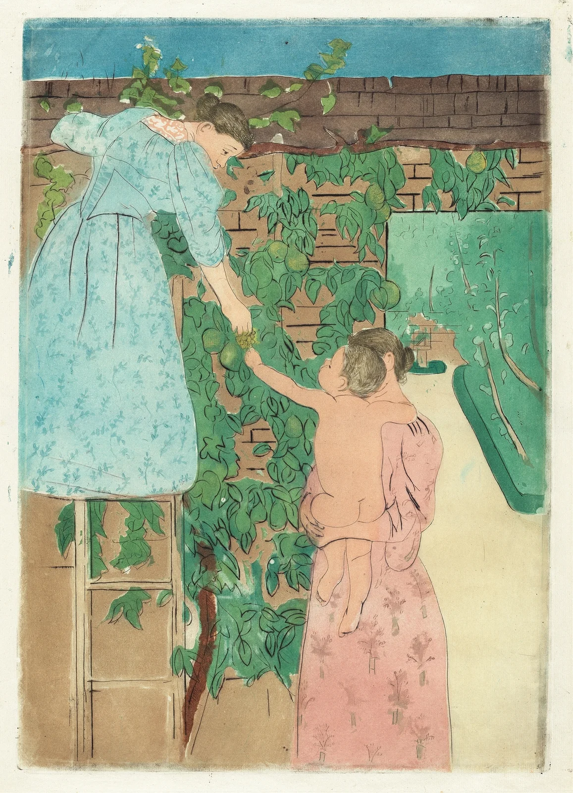 Gathering Fruit av Mary Cassatt
