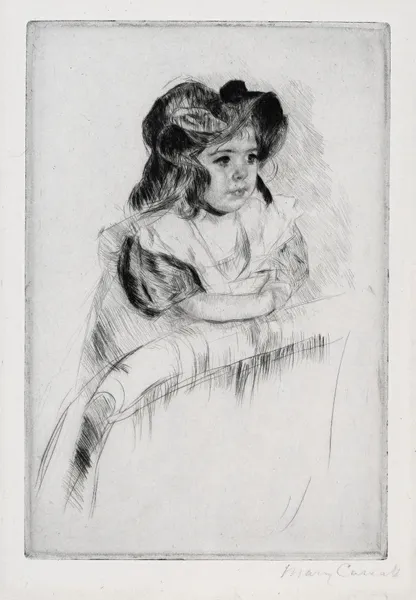 Margot Resting Arms on Back of Armchair, 1903 – nr 2 av Mary Cassatt