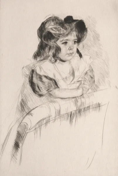 Margot, Resting Arms on Back of Armchair, 1903 – nr 1 av Mary Cassatt
