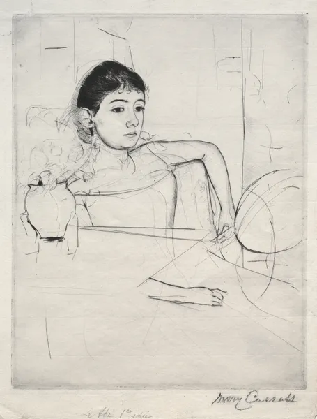 Mimi as a Brunette av Mary Cassatt