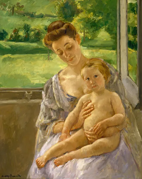 Mother and Child in the Conservatory av Mary Cassatt