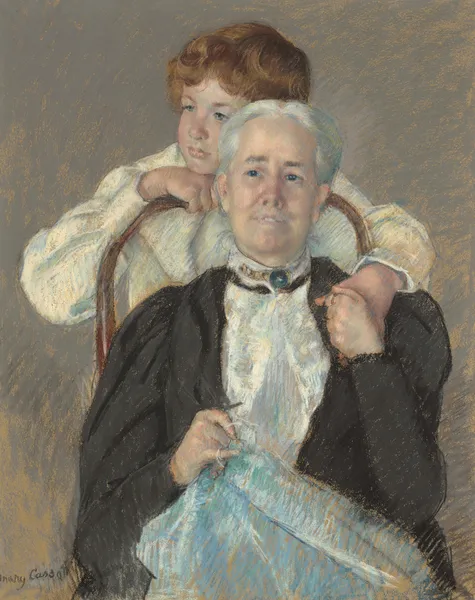 Portrait Of Mrs. Cyrus J. Lawrence With Her Grandson R. Lawrence Oakley av Mary Cassatt