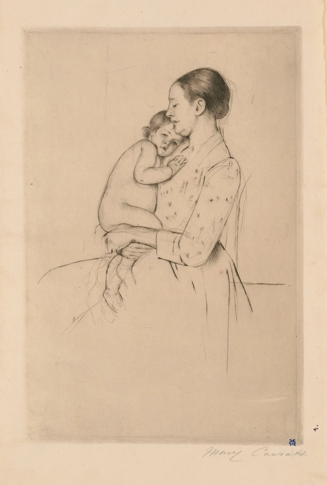 Quietude av Mary Cassatt