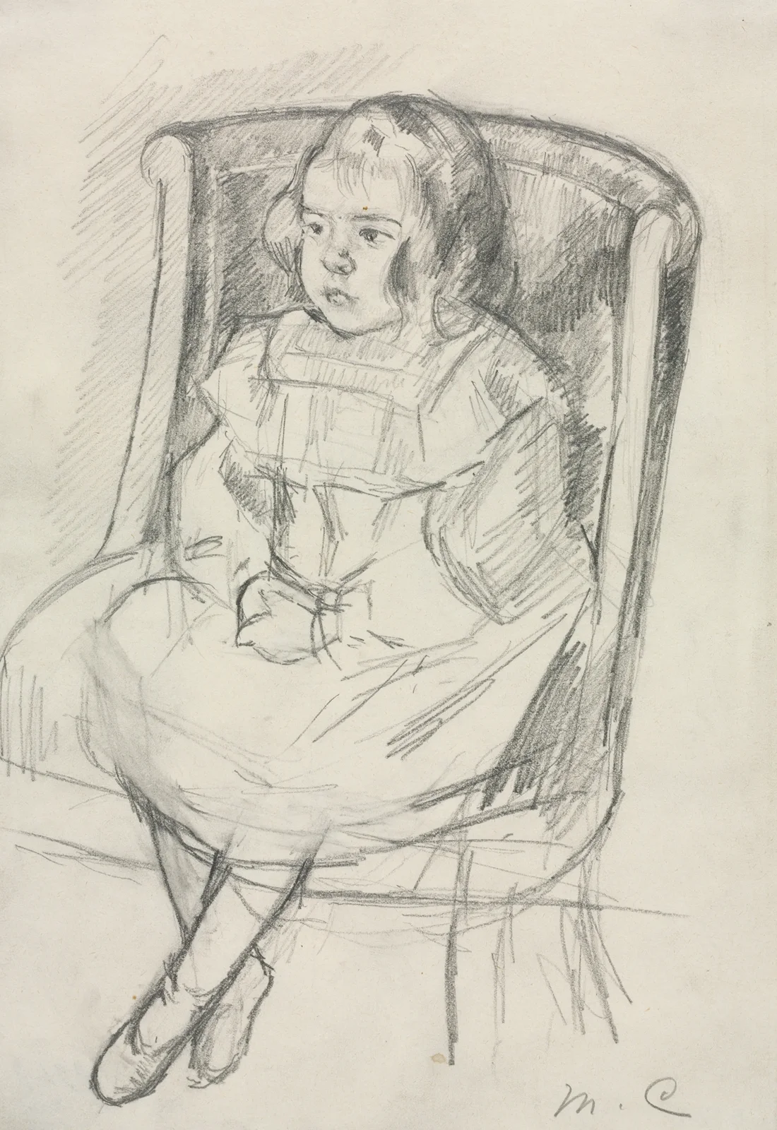 Simone Seated av Mary Cassatt
