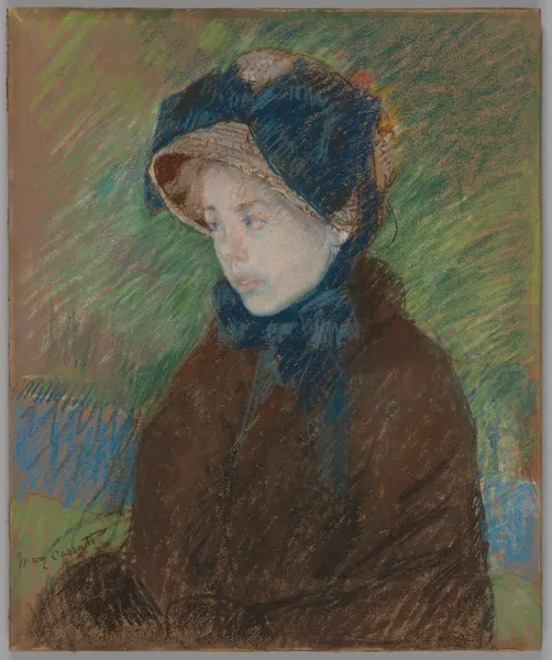 Susan in a Straw Bonnet av Mary Cassatt