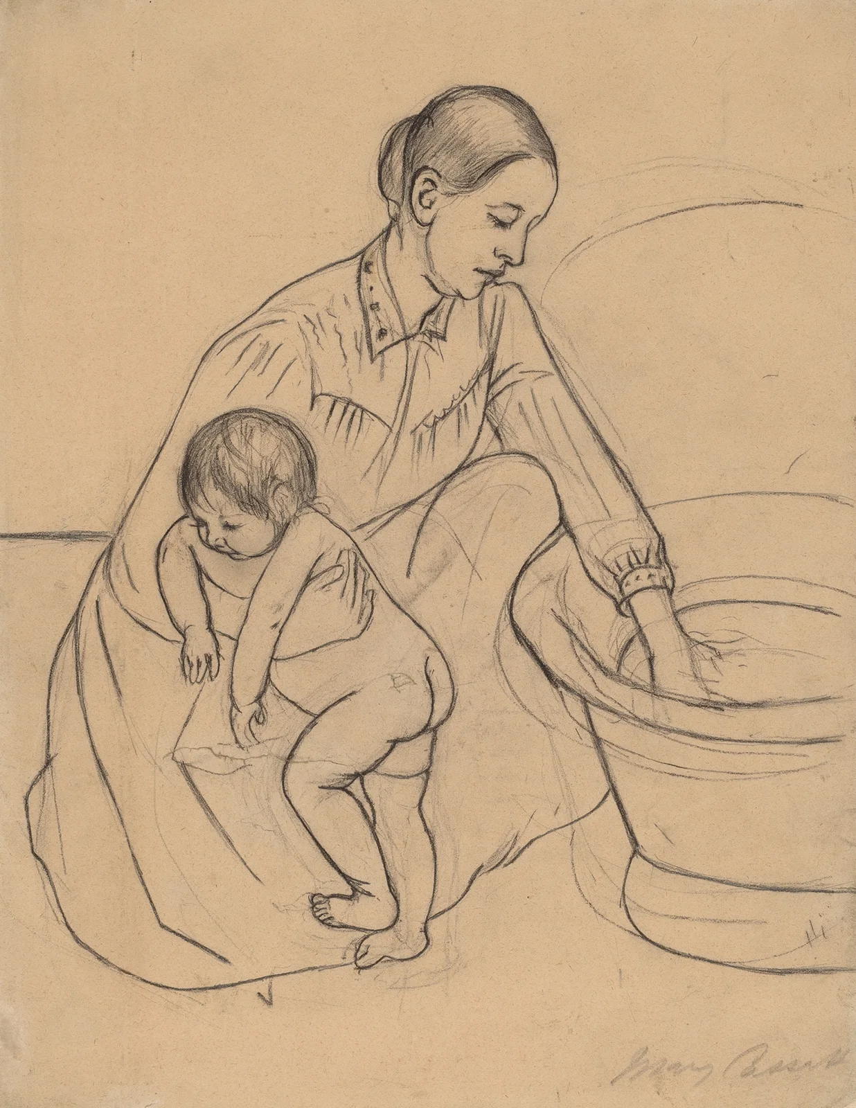 The Bath (recto) av Mary Cassatt