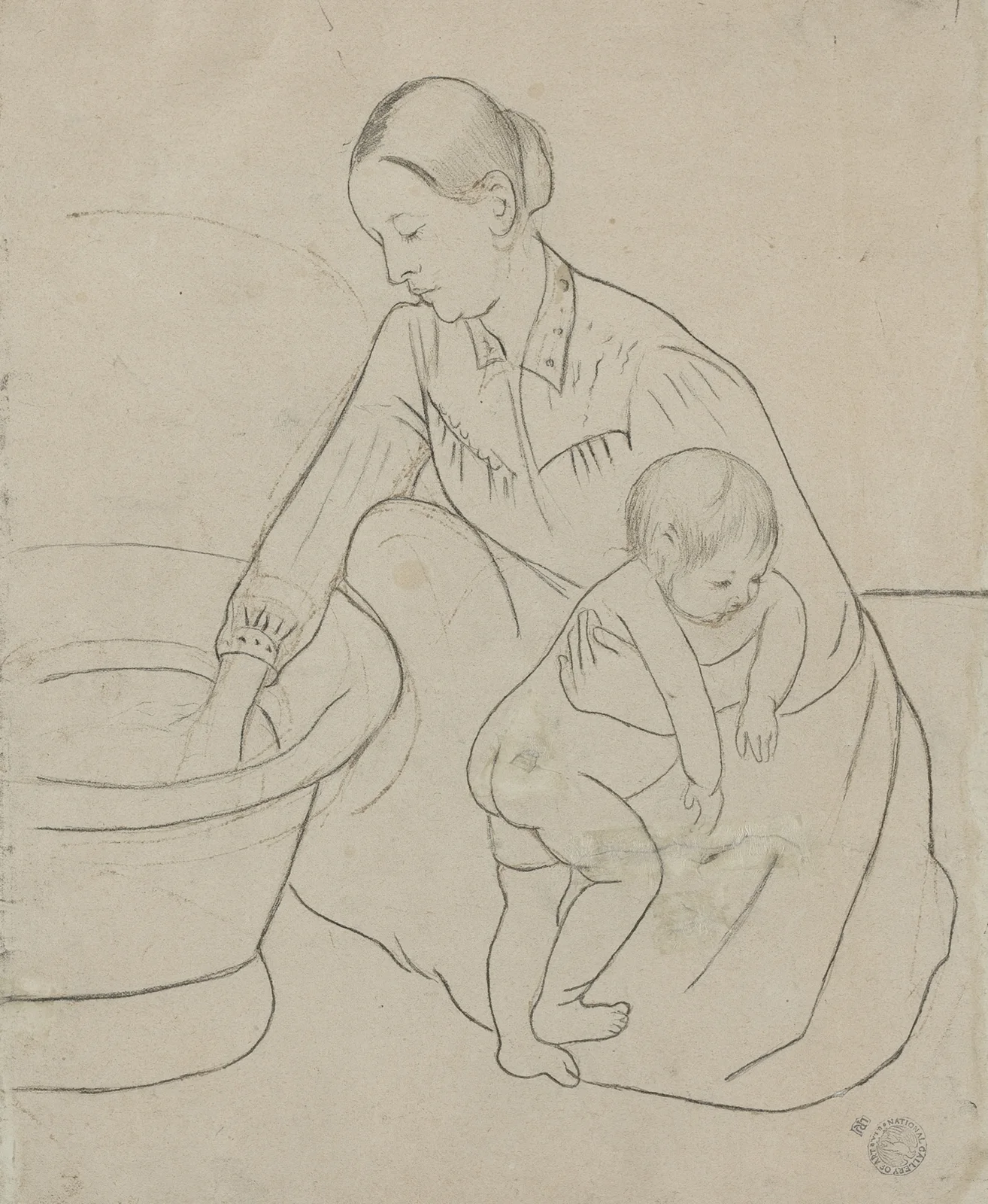 The Bath (verso) av Mary Cassatt