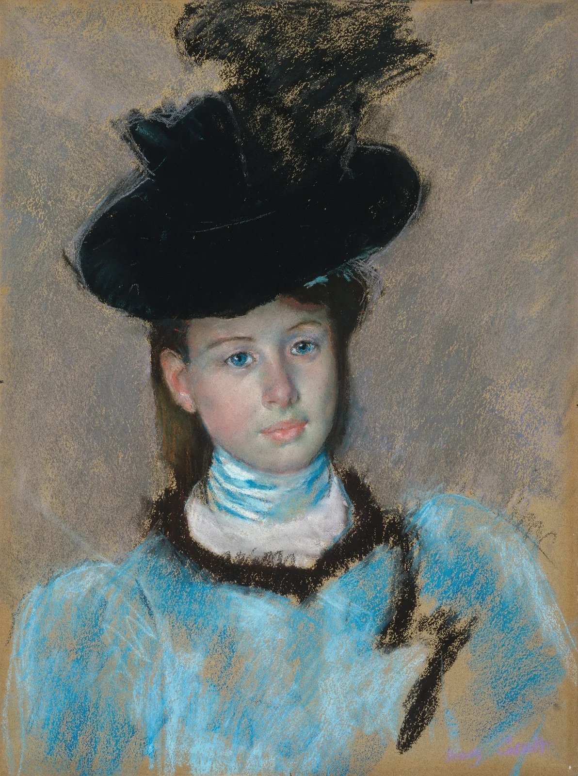 The Black Hat av Mary Cassatt