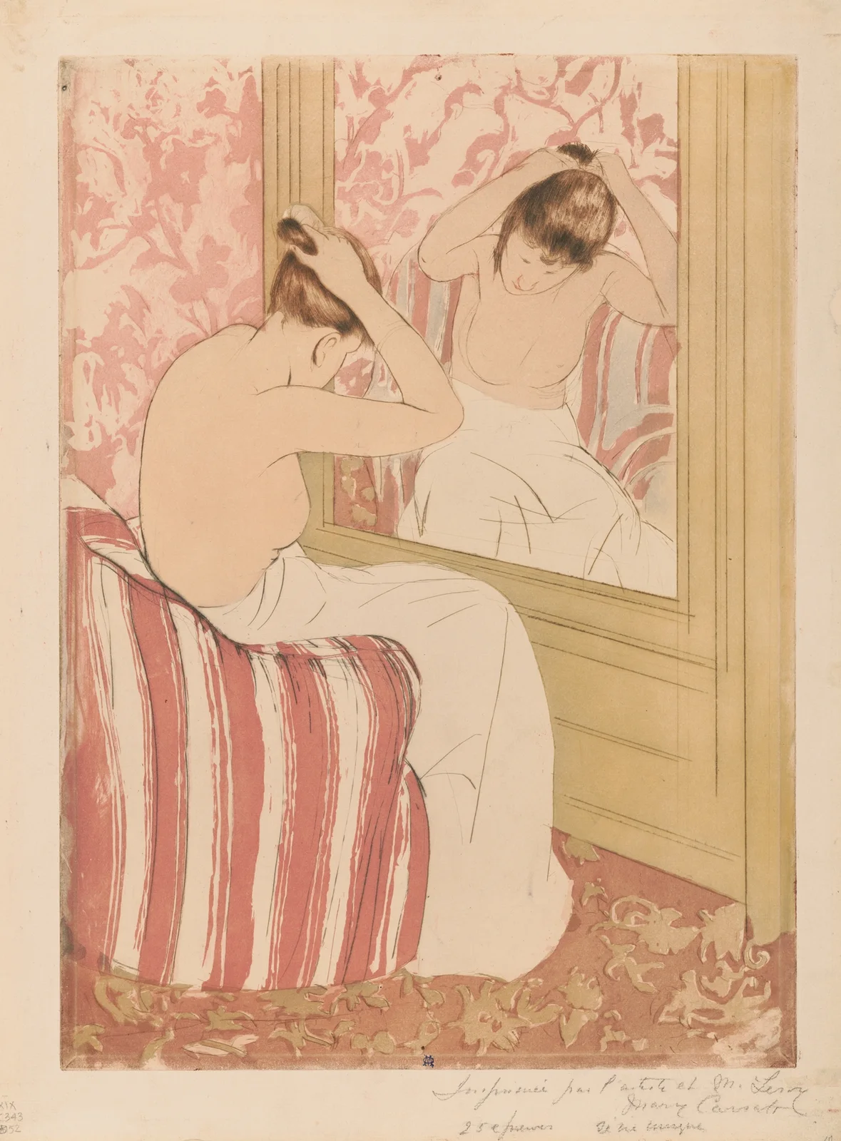 The coiffure – nr 1 av Mary Cassatt