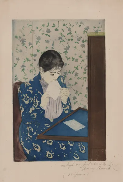 The letter, 1891 av Mary Cassatt