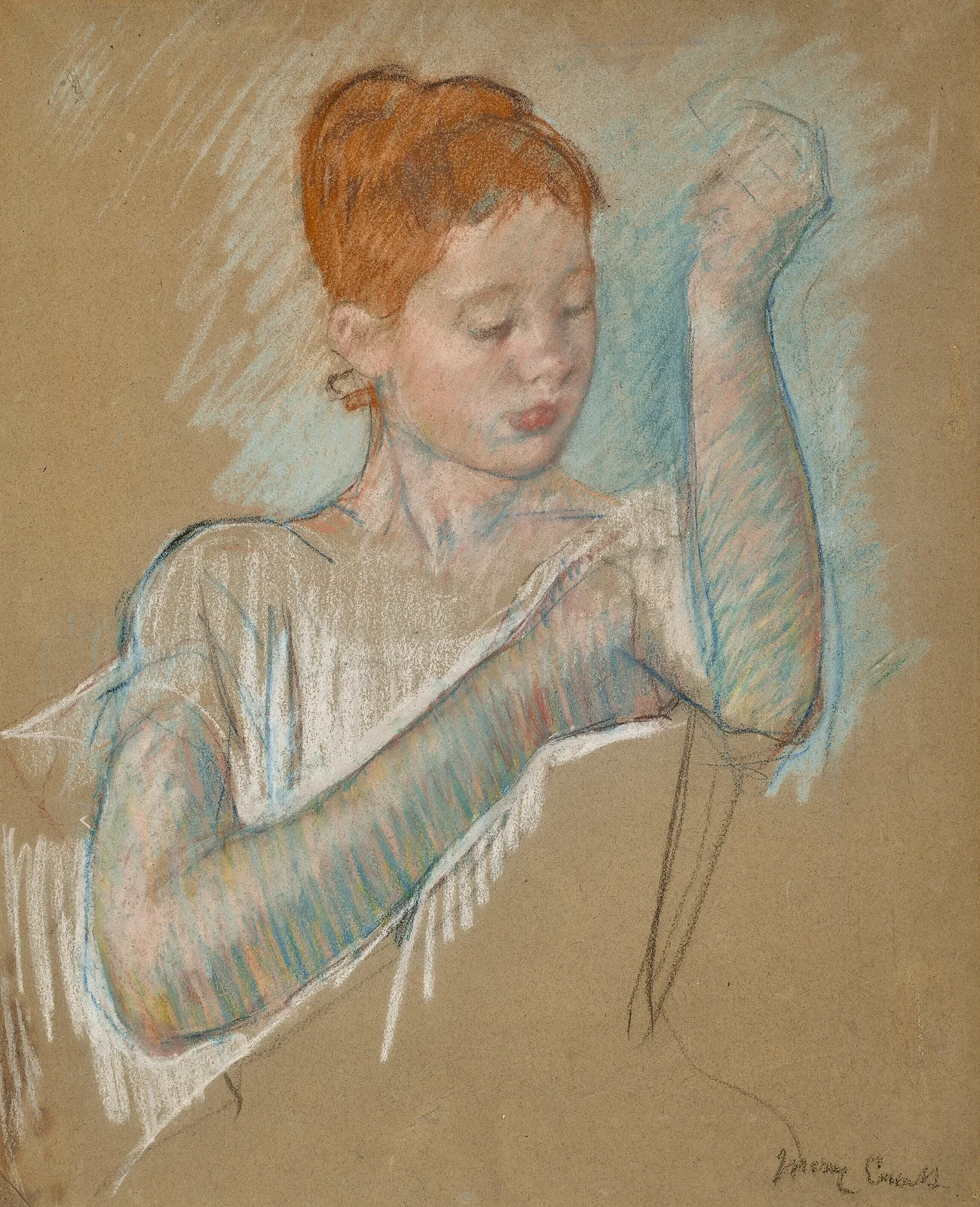 The Long Gloves av Mary Cassatt