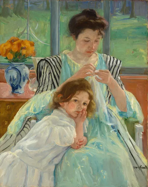 Young Mother Sewing av Mary Cassatt