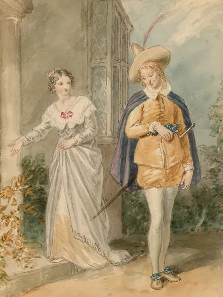 Illustration to Shakespeare’s Merry wives of Windsor – act 1, scene 1. – nr 1 av John Massey Wright