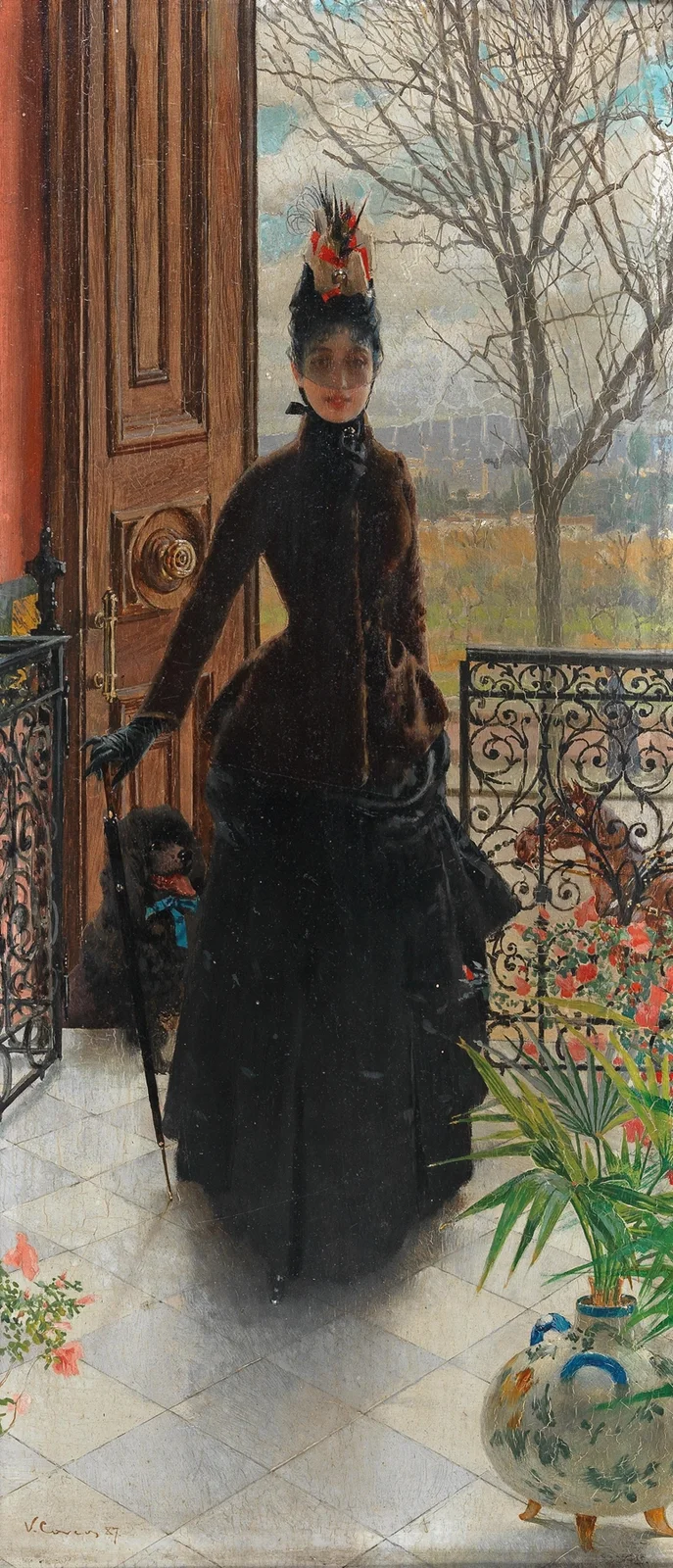 Eine elegante Dame av Vittorio Matteo Corcos
