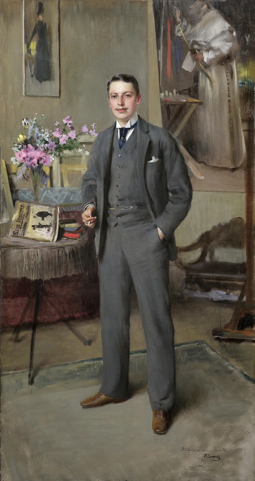 Herrenportrait av Vittorio Matteo Corcos