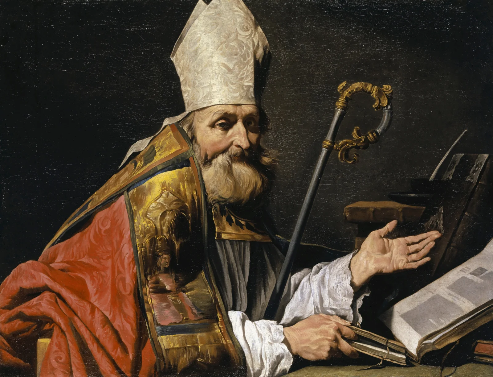 Saint Ambrose av Matthias Stom