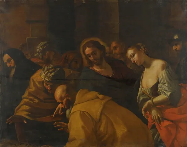 Christ And The Woman Taken In Adultery – nr 2 av Mattia Preti