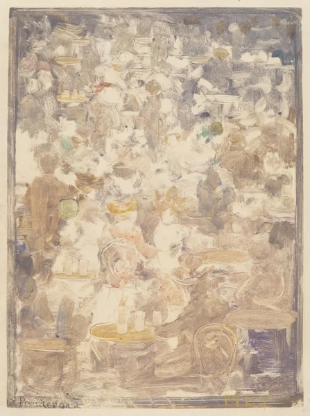 Outdoor Cafe Scene av Maurice Prendergast