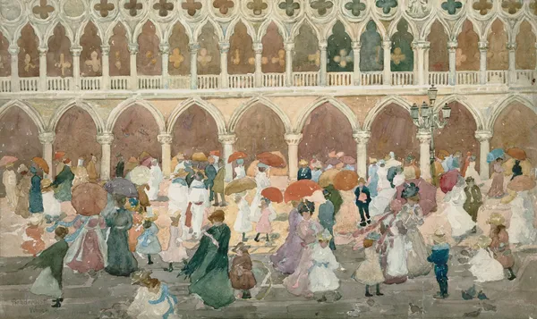 Sunlight on the Piazzetta av Maurice Prendergast
