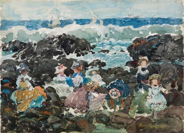 Surf, Cohasset (c.1900–5) av Maurice Prendergast