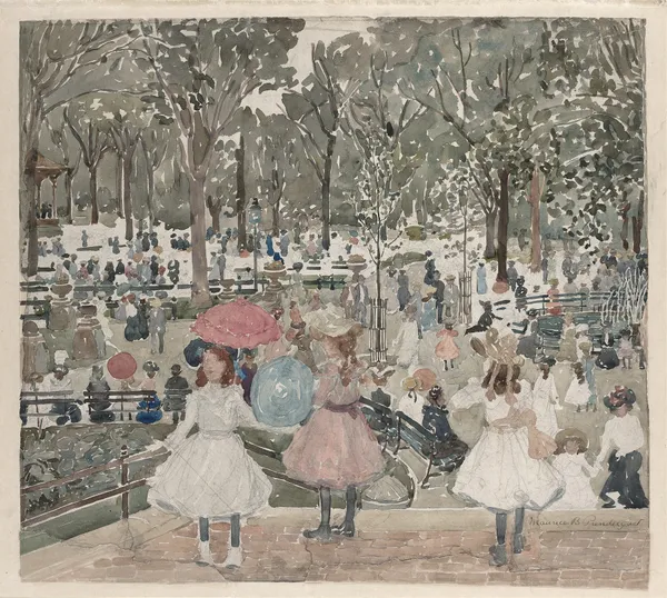 The Mall, Central Park av Maurice Prendergast