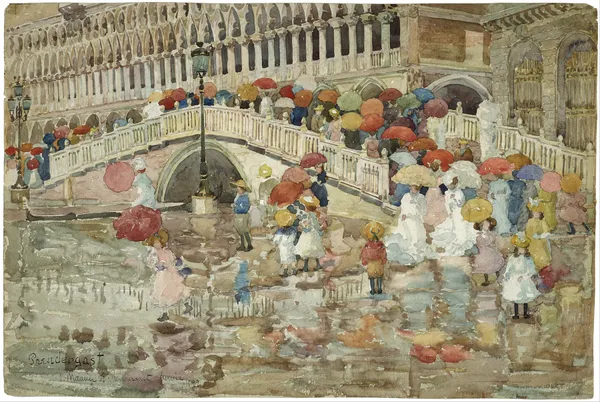 Umbrellas in the Rain av Maurice Prendergast