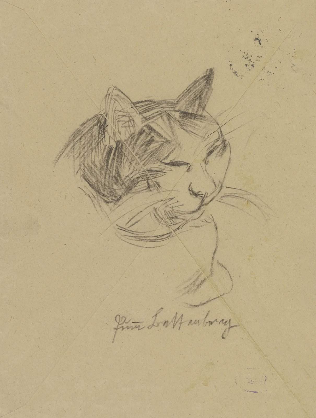 A cat’s head av Max Beckmann