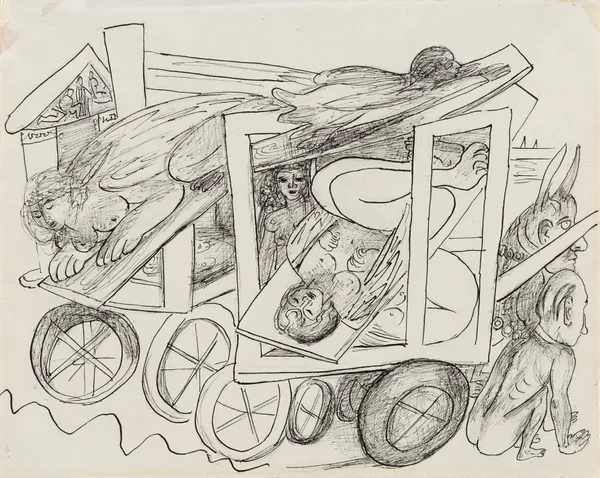 Abtransport der Sphinxe av Max Beckmann