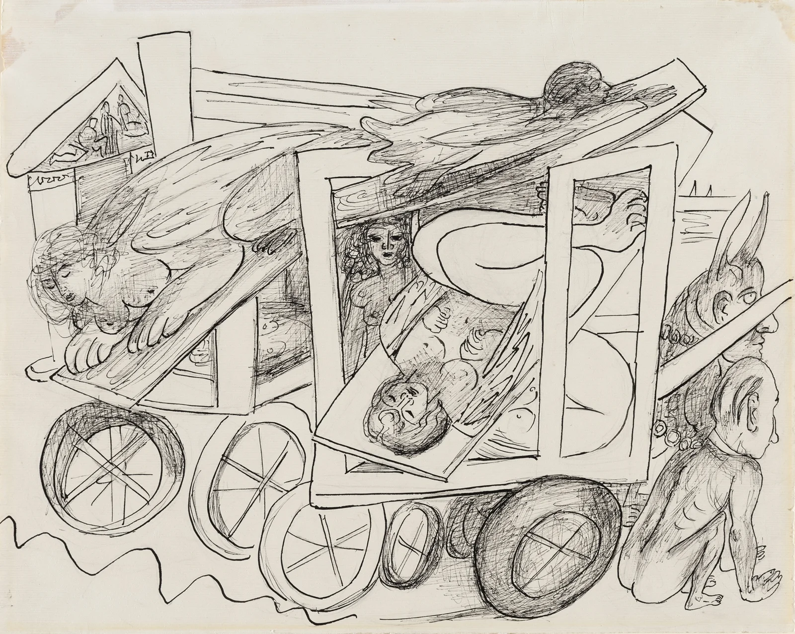 Abtransport der Sphinxe av Max Beckmann
