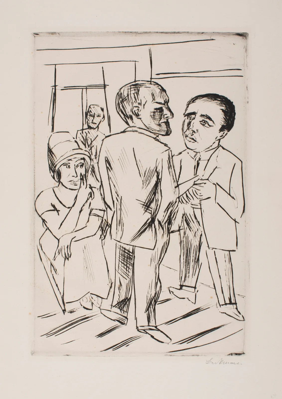 At the Hotel (The Dollar) av Max Beckmann