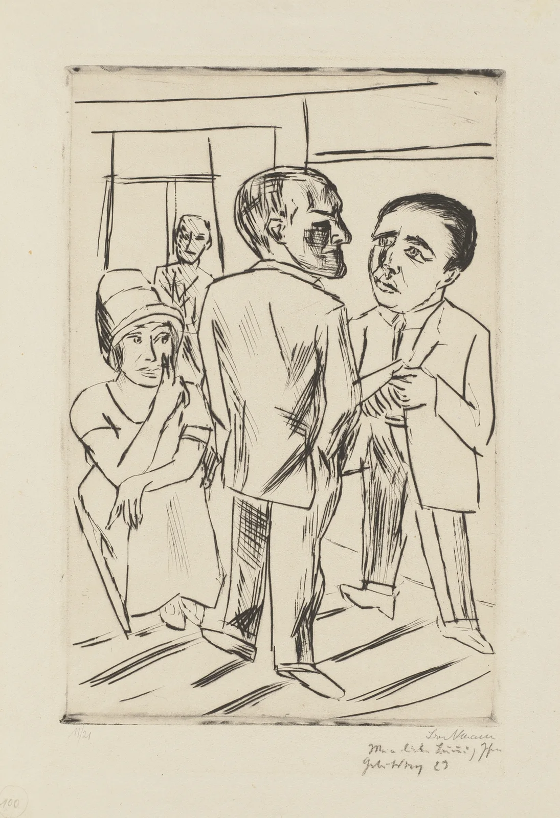 At the Hotel (The Dollar) av Max Beckmann