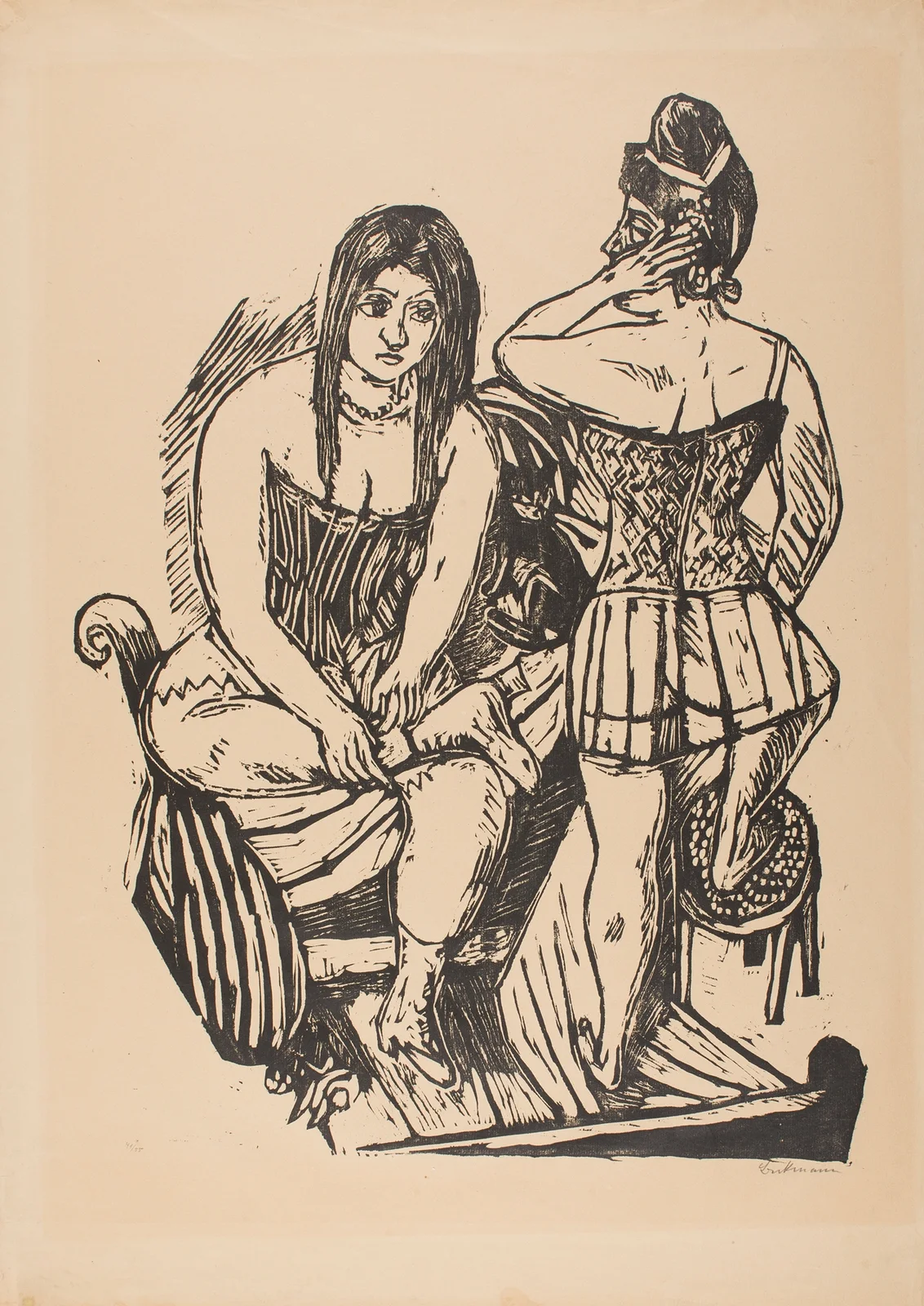 At Toilette av Max Beckmann