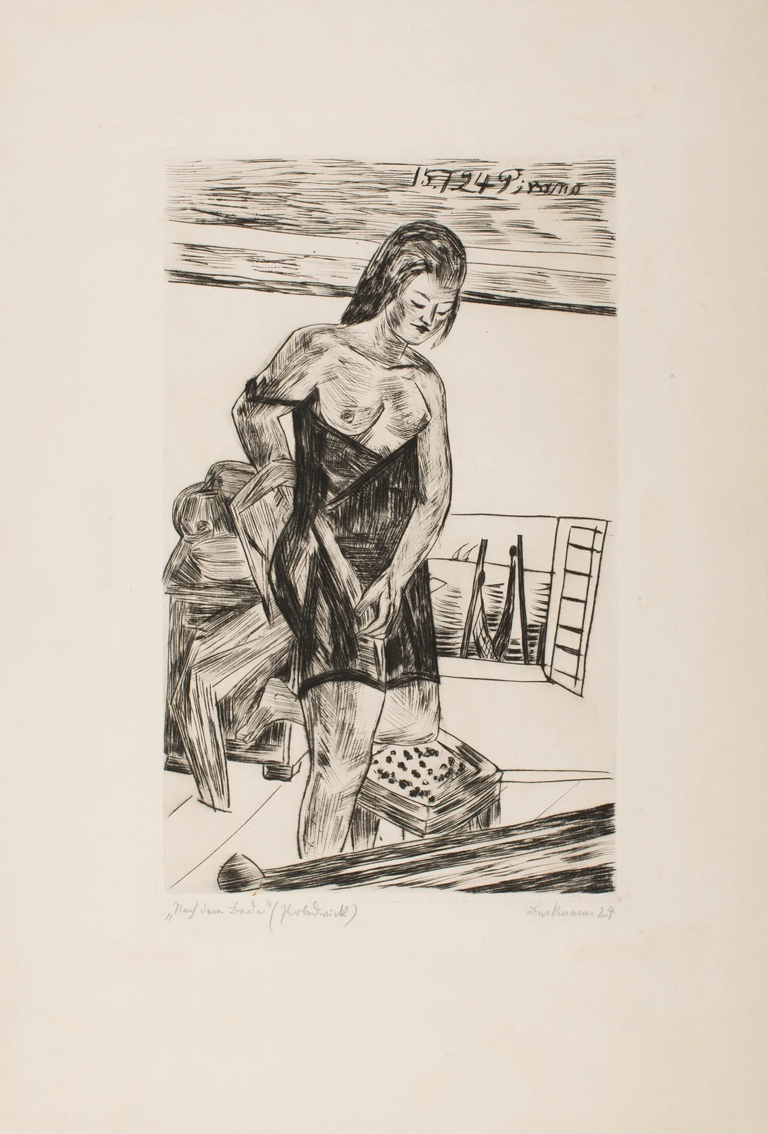 Bathing Cabin av Max Beckmann