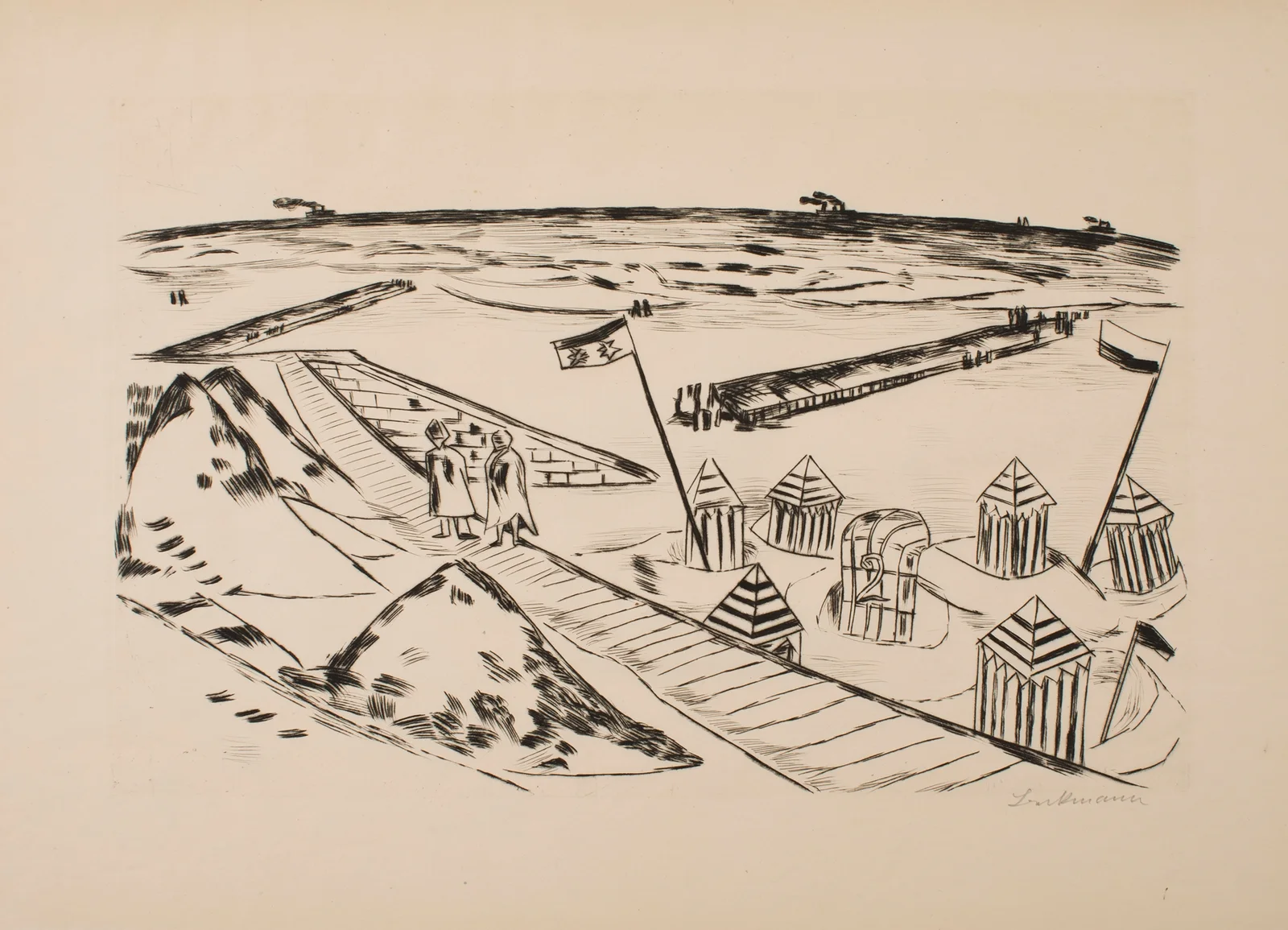 Beach av Max Beckmann