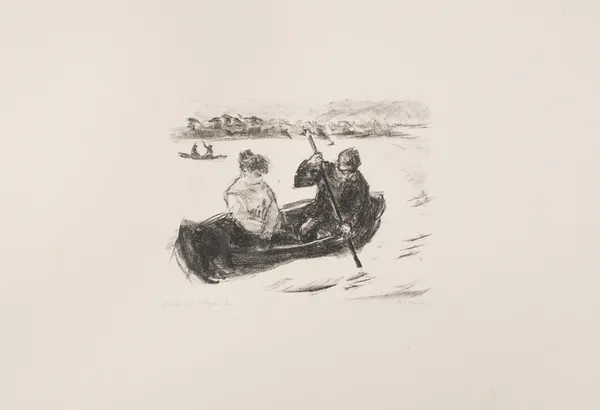 Boats on Lake Tegel av Max Beckmann