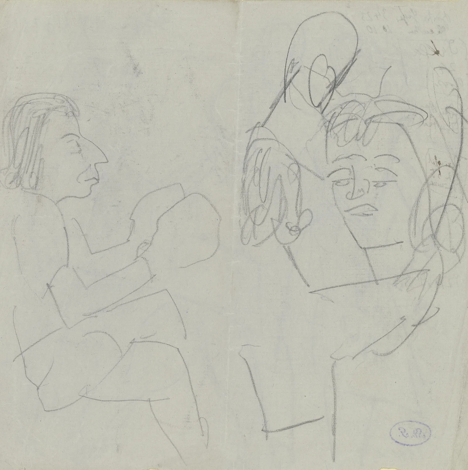 Boxing match between women av Max Beckmann