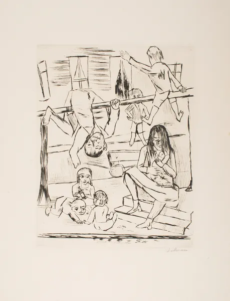 Children Playing av Max Beckmann