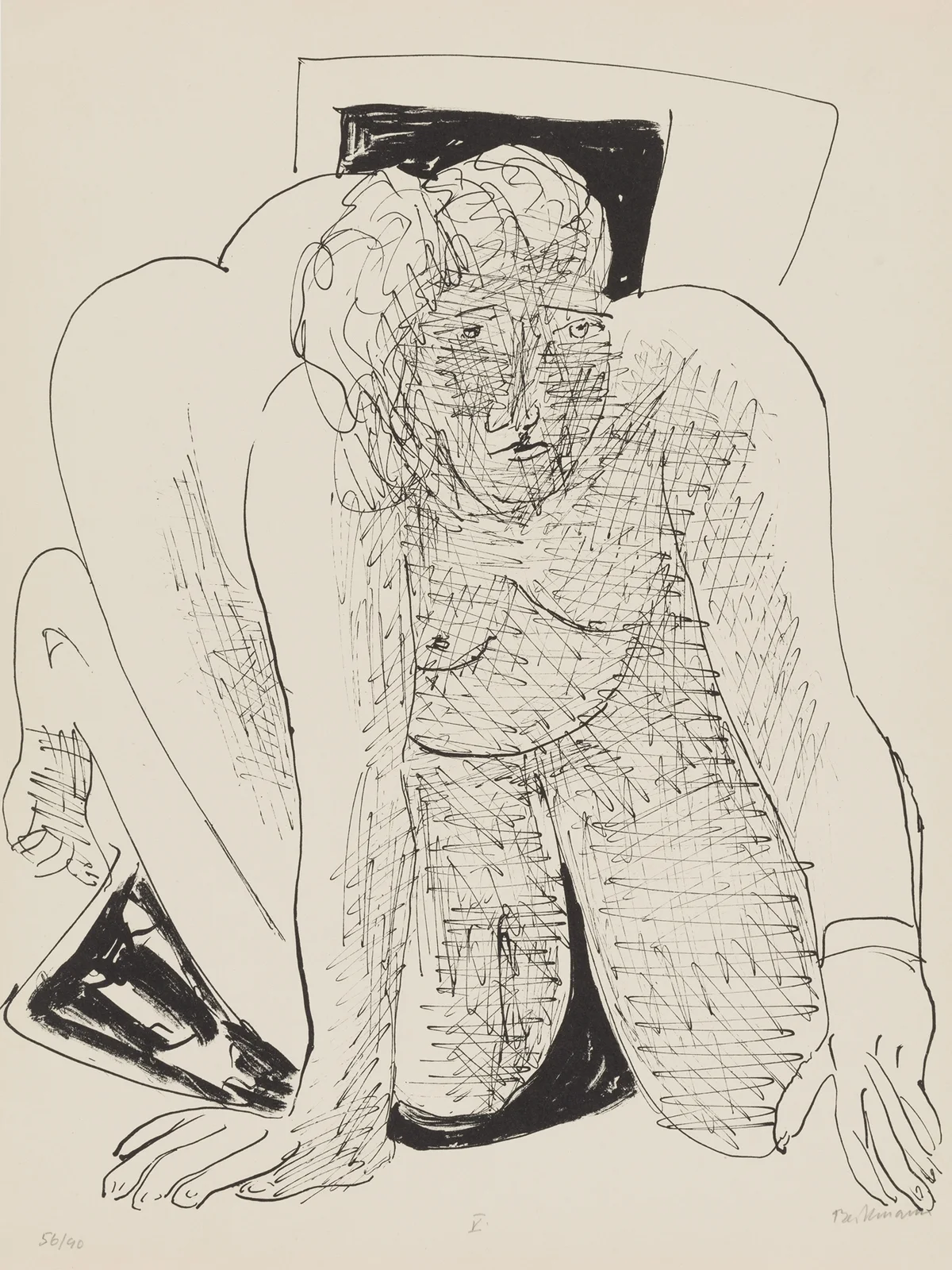 Crawling Woman av Max Beckmann