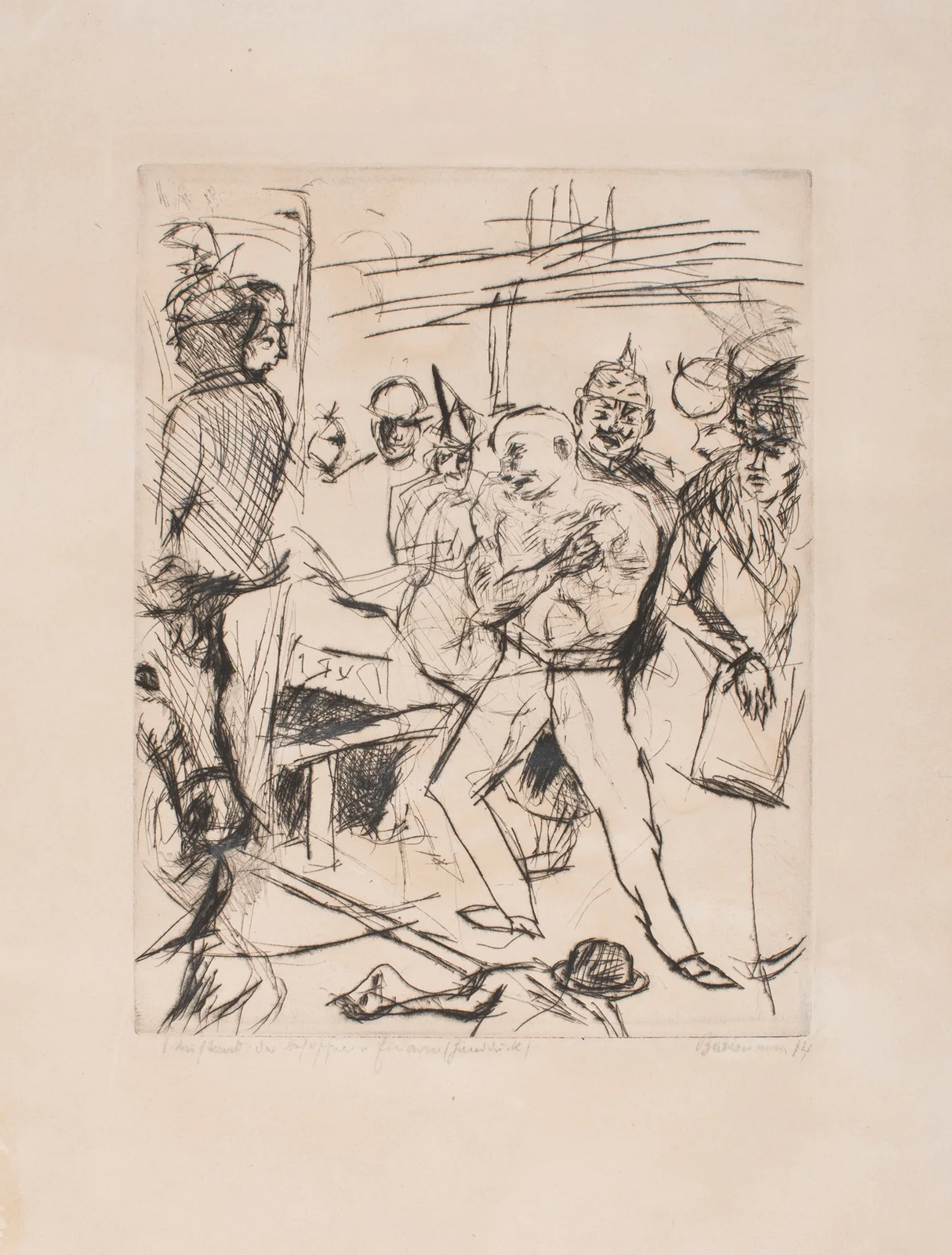 Drunken Cripple av Max Beckmann