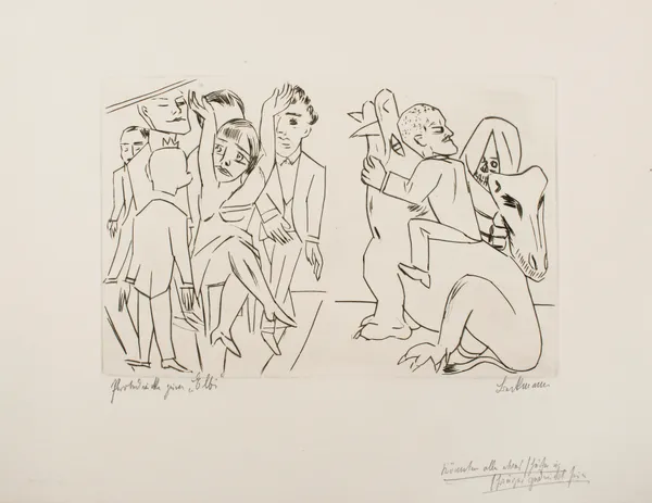 Ebbi; Illustrations for Act III av Max Beckmann