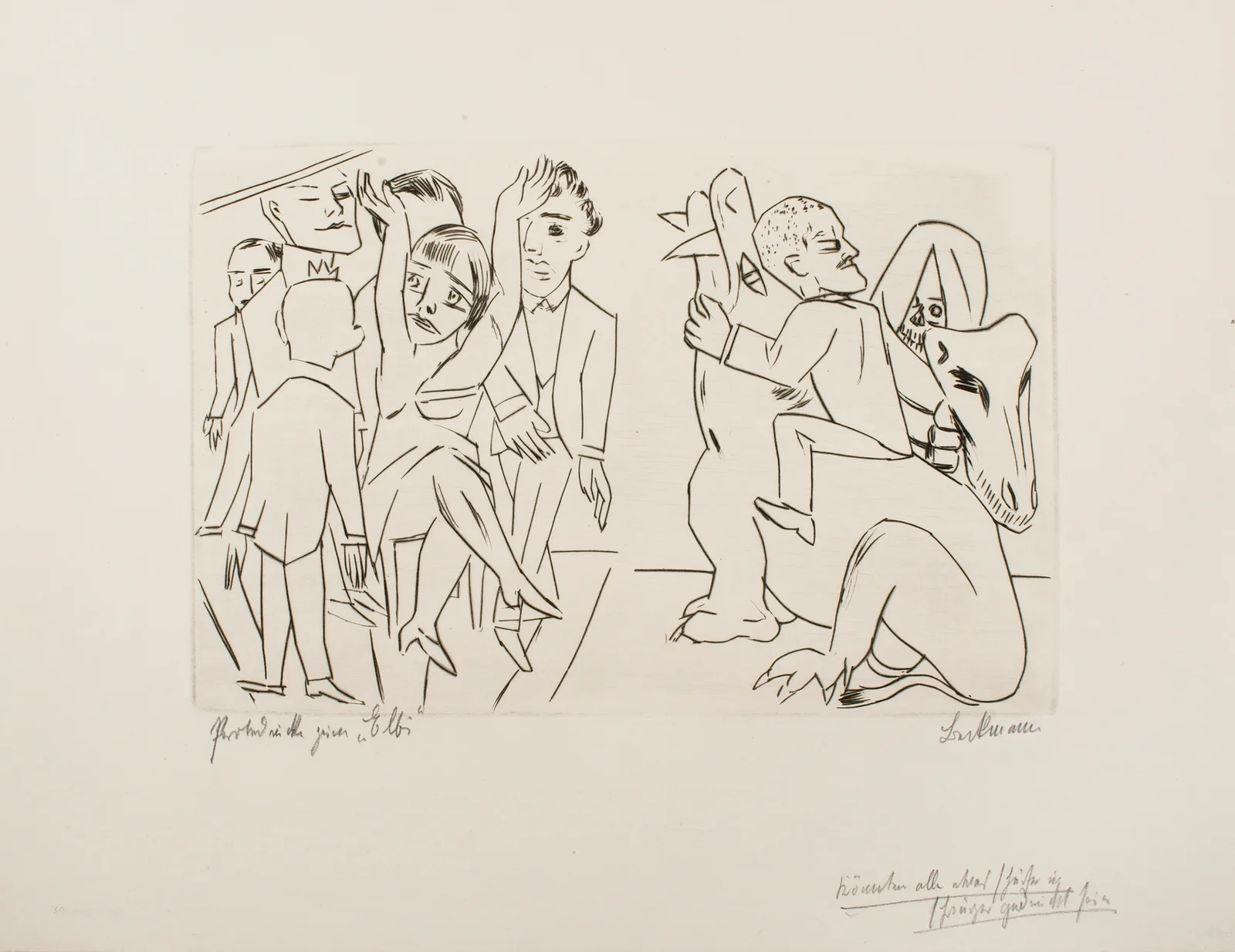 Ebbi; Illustrations for Act III av Max Beckmann