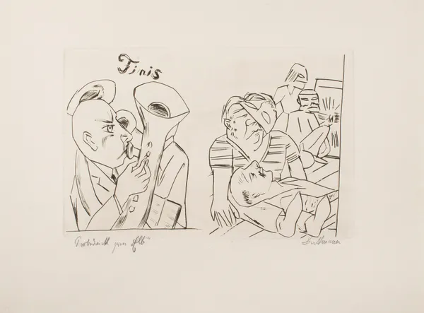 Ebbi; Illustrations for Act IV av Max Beckmann