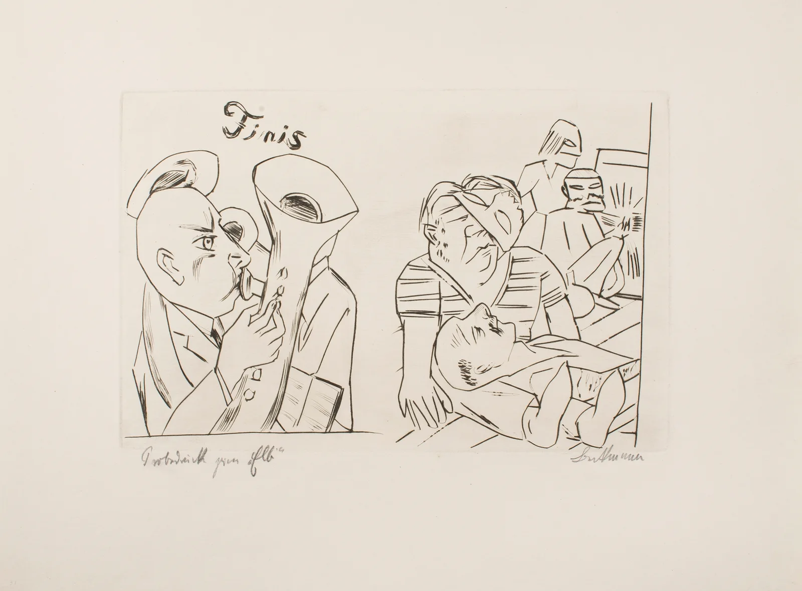 Ebbi; Illustrations for Act IV av Max Beckmann