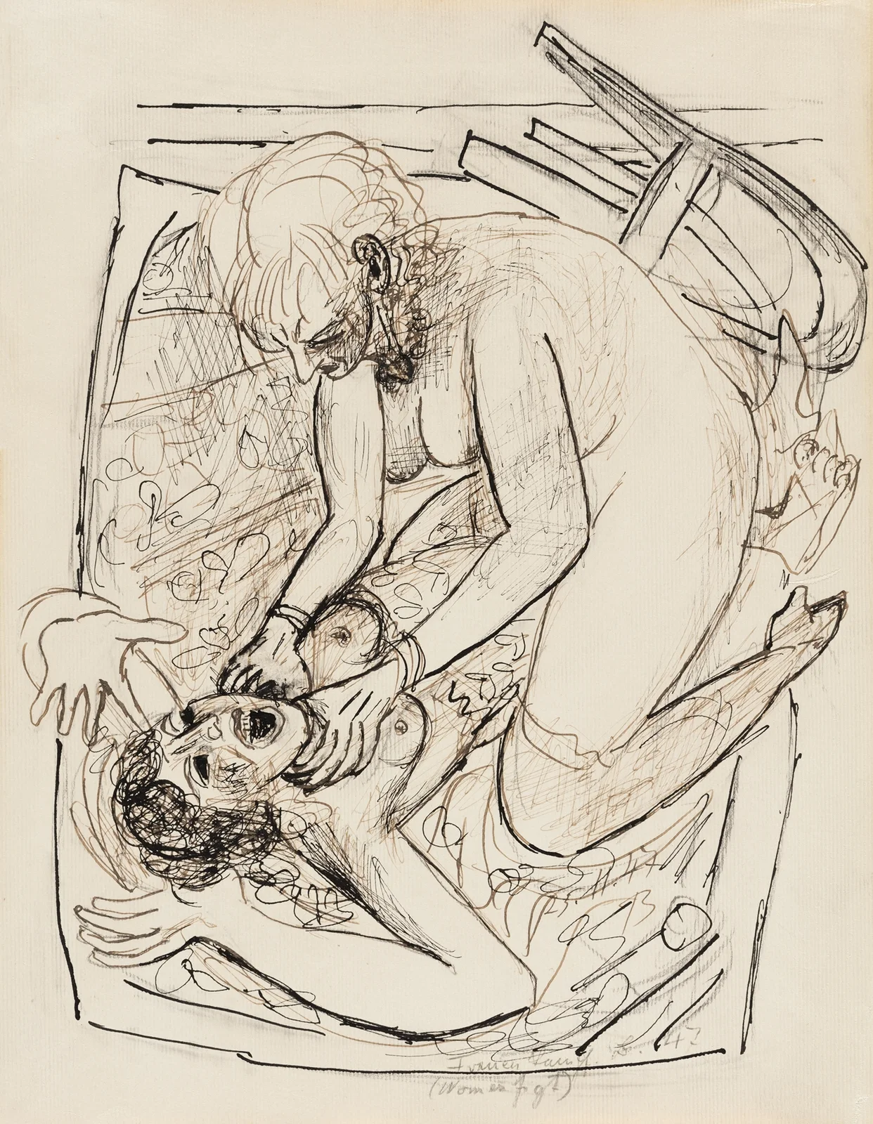 Frauenkampf av Max Beckmann