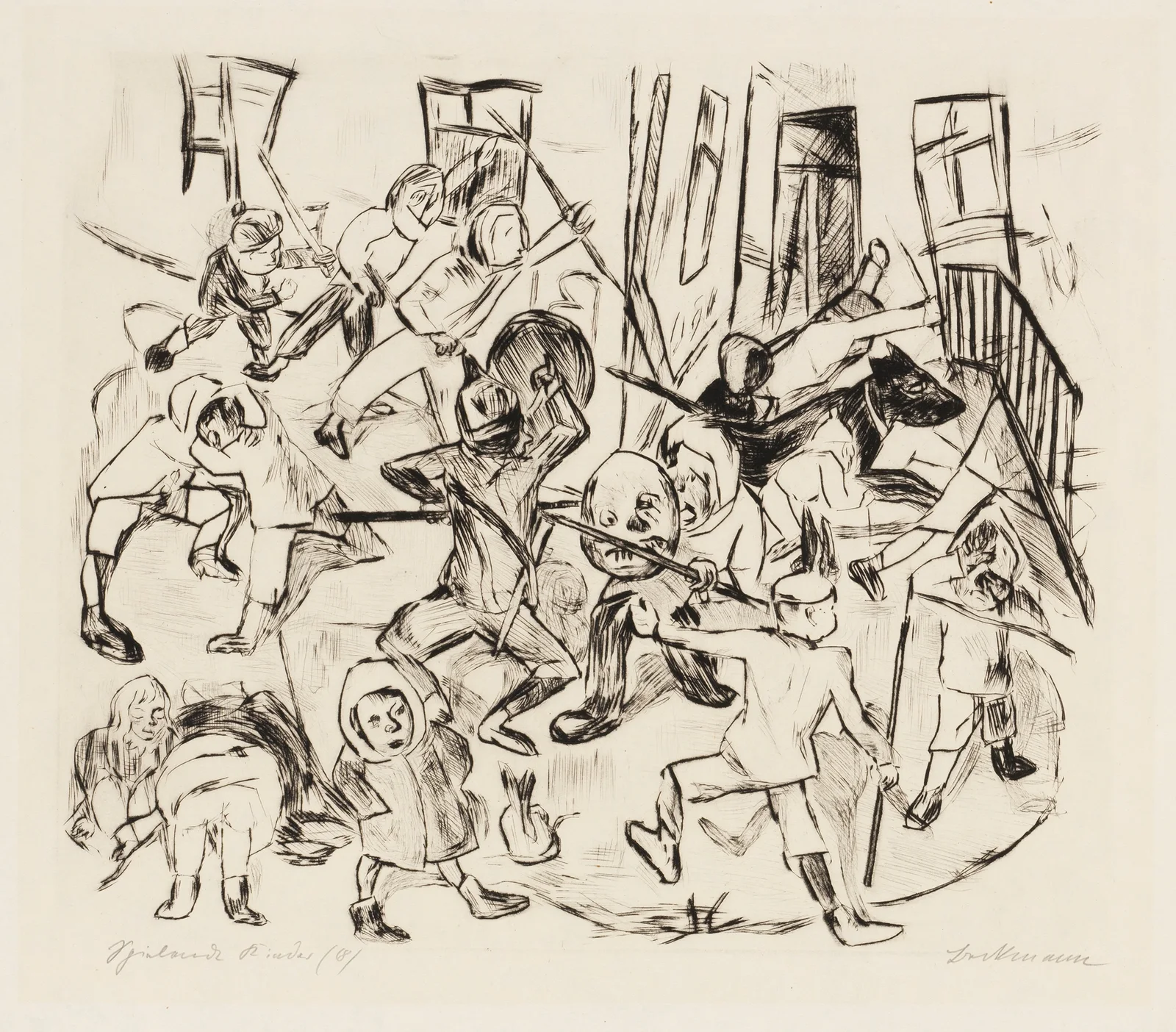 Gesichter Pl.02 av Max Beckmann